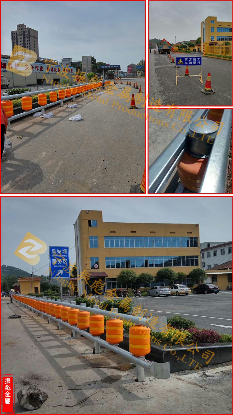 湖南岳阳皇姑塘服务区滚筒护栏案例
